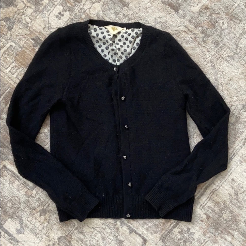 Nordstrom black lambs wool & Angora lined sweater